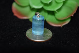 Aquamarine Pendant Size 16x10.5 mm Code #09 -925 Silver Aquamarine Pendant- Natural Aquamarine Pendant- Silver Pendant - Cylendrical Shape