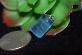 Aquamarine Pendant Size 16x10.5 mm Code #09 -925 Silver Aquamarine Pendant- Natural Aquamarine Pendant- Silver Pendant - Cylendrical Shape