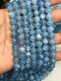AAA Quality 10mm Aquamarine Round Beads, Perfect Round Beads- Wholesale Price- Length 40 cm- Blue Aquamarine Beads