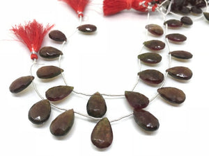 12X18 MM Honey Jade faceted Pear Briolette 8" Strand, Top Quality pear shape.Gemstone Briolettes