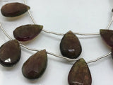 12X18 MM Honey Jade faceted Pear Briolette 8" Strand, Top Quality pear shape.Gemstone Briolettes