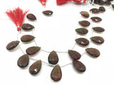 12X18 MM Honey Jade faceted Pear Briolette 8" Strand, Top Quality pear shape.Gemstone Briolettes