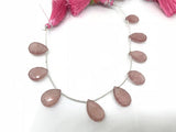 12X18 MM Strawberry Quartz faceted Pear Briolette 8" Strand, Transparent Top Quality pear shape. Natural Stone