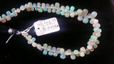 Ethiopian Opal Drop shape 4-5X 5-8mm, 8 Inch Strand, Superb-Finest Quality,