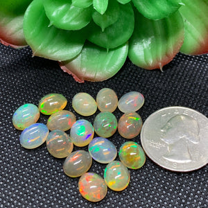 Ethiopian Opal 8X10 mm size Cabs Pack of 1 Pieces -Code #05- AA Quality (AA Grade) Opal Cabochon - Ethiopian Opal Oval Cabochon Brown