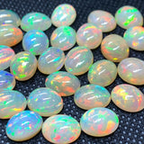 Ethiopian Opal 8X10 mm size Cabs Pack of 1 Pieces -Code #07- AAA Quality (AAA Grade) Opal Cabochon - Ethiopian Opal Oval Cabochon