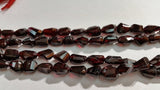 Garnet Faceted Nugget Straight Cutting , 12x14MM Approx and Length 16" Red Garnet