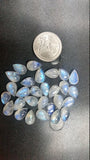 9X13MM and AAAA Rainbow Moonstone Cabochon-Natural Untreated Strong Blue Fire- Rainbow (Pack of 6 Pc.)
