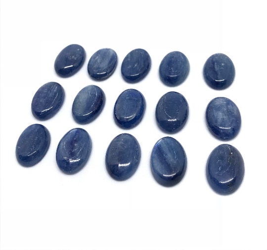 10X12MM Kyanite Oval Cabochons, Kyanite Cabs, Super Fine Quality Cabs,Pack of 2 pc.