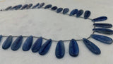 Kyanite Smooth Pear Beads AAA Quality , Blue Kyanite top quality Rare Available- Kyanite Pear 26 pcs . size 12X28 mm