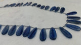 Kyanite Smooth Pear Beads AAA Quality , Blue Kyanite top quality Rare Available- Kyanite Pear 28 pcs . size 12X28 mm