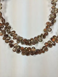 Andalusite Faceted Pear Briolettes 5x7-6x8MM AAA Quality . 8 Inch Strand,