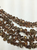 Andalusite Faceted Pear Briolettes 5x7-6x8MM AAA Quality . 8 Inch Strand,