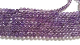 4MM Amethyst Round Beads , Good Quality in 14" Length . Amethyst Smooth Round beads AA quality