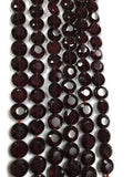 6MM Garnet Faceted , Red Garnet round Faceted,AAA Quality , length 14" Natural garnet beads