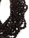 6MM Garnet Faceted , Red Garnet round Faceted,AAA Quality , length 14" Natural garnet beads