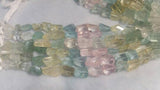 12X14MM MULTI AQUAMARINE faceted Nuggets, Faceted tumble shape, Length 15" Top Quality AAAA