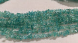 Apatite Chips shape , Length of Necklace 35" . Green Apatite smooth chips .