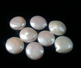 15MM Freshwater Pearl Coin Shape, Loose Coins pack of 5 Pc. Natural freshwater pearl Grade AAA