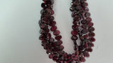 Garnet Faceted Oval 5x7mm Center Drill in 16 Inch Length , Red garnet Faceted Beads . Gemstone beads