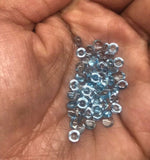 4mm Swiss Blue Topaz Smooth Round Cabs,natural gemstone cabochon , Pack of 6 pc