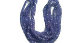 3-4MM Tanzanite Graduate faceted roundel beads, Length 16" , Very good quality natural Tanzanite