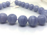 20 mm Blue Lace Agate Round Beads, 40 CM Strand length - Top Quality- Rare Available Beads - 100% Natural