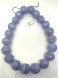 20 mm Blue Lace Agate Round Beads, 40 CM Strand length - Top Quality- Rare Available Beads - 100% Natural