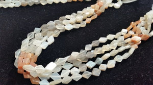 2 Strand Pack , Multy Moonstone Smooth fancy shape beads.