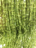 Peridot Bricks, Peridot Rectangle Beads 3x5mm size - 14 inch length, pack of 5 strand.