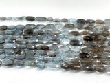 MOSS AQUAMARINE faceted Nuggets, 8x11-13mm size Faceted tumble shape, Length 17 inch Top Quality AAAA