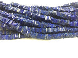 Lapis Heishi Cube, Labradorite Flat Square ,Labradorite Smooth Slice, 5mm, Length 16" strand - Good Quality beads