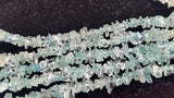 Aquamarine Chips shape , Length of Necklace 35" .Aquamarine smooth chips .