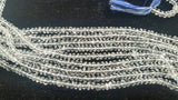 Rock Crystal faceted Rondelles 4-4.5mm, AA Grade Faceted beads, Length 14" Hand cut faceted