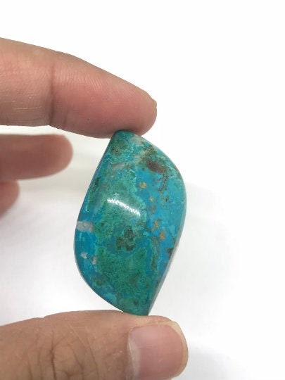 AAA Natural Chrysocolla Cabochon 37X21 mm size, Gemstone Loose Cabochon , Chrysocolla Pear Cabochon-Gram 9.1 Code CR #32