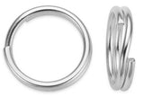 10 Pcs 6 mm 22 gauge 925 Sterling Silver Closed double Jump Rings With Rhodium , Jewelry Findings #3