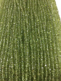 Peridot Smooth Heishi 4mm (Pack of 5 Strands )- LENGTH 14 INCH