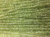 Peridot Smooth Heishi 4mm (Pack of 5 Strands )- LENGTH 14 INCH