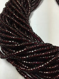 2 strands, Natural Red Garnet Heishi Smooth, 4mm- 5mm , 16 Inch Strand