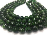 AAAA Quality 12MM Chrome Diopside Round Beads , Very good quality in 40 Cm Length- Chrome Diopside Beads - Rare Available ,origin Russia