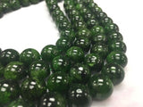AAAA Quality 12MM Chrome Diopside Round Beads , Very good quality in 40 Cm Length- Chrome Diopside Beads - Rare Available ,origin Russia