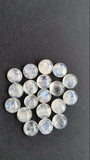 10MM Moonstone Cabs, Blue Moonstone , Rainbow Moonstone top Quality Pack of 5 Pc. blue fire moonstone, origin India