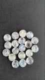 10MM Moonstone Cabs, Blue Moonstone , Rainbow Moonstone top Quality Pack of 6Pc. blue fire moonstone, origin India