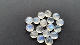 10MM Moonstone Cabs, Blue Moonstone , Rainbow Moonstone top Quality Pack of 6Pc. blue fire moonstone, origin India