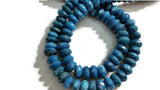 Crysocolla faceted Coating Roundel 9mm, Length 14" Dark Blue Color beads .  Faceted Roundel Beads