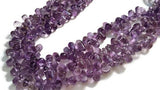 Amethyst 5X9MM Smooth Drop Shape , Length 14", African Amethyst beads