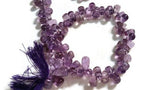 Amethyst 5X9MM Smooth Drop Shape , Length 14", African Amethyst beads