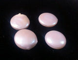 14MM Freshwater Pearl Coin Shape, Loose Coins pack of 5 Pc. Natural freshwater pearl Grade AAA