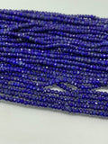 Lapis Lazuli faceted 3mm- High Quality faceted, Lapis Lazuli faceted Roundel, Blue Lapis Lazuli 3mm Fac