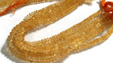 7MM Citrine Faceted Roundel , Length 15" AAA grade - Citrine beads , Natural citrine country of origin Brazil